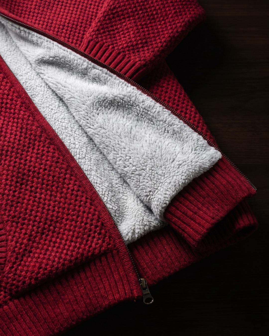 Ricardo Fleece-Lined Hooded Knit Cardigan