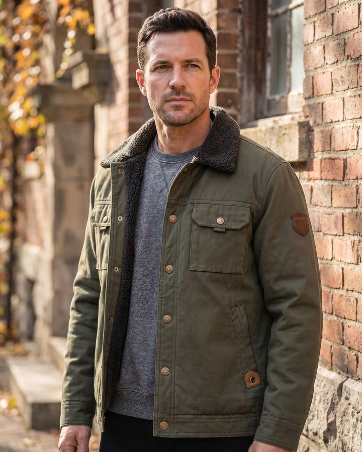 Ermanno Sherpa-Lined Canvas Jacket