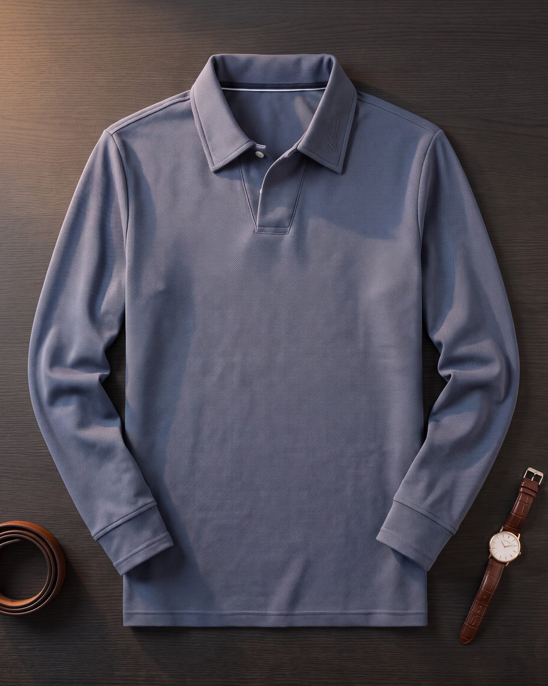 Federico Long-Sleeve Piqué Polo