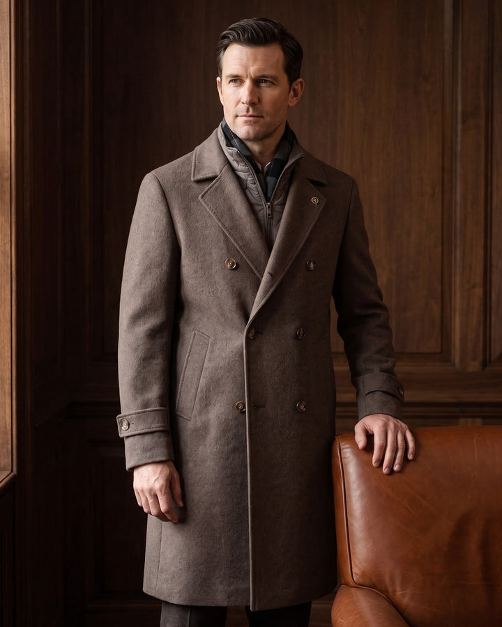 Roman Cashmere Layered Coat