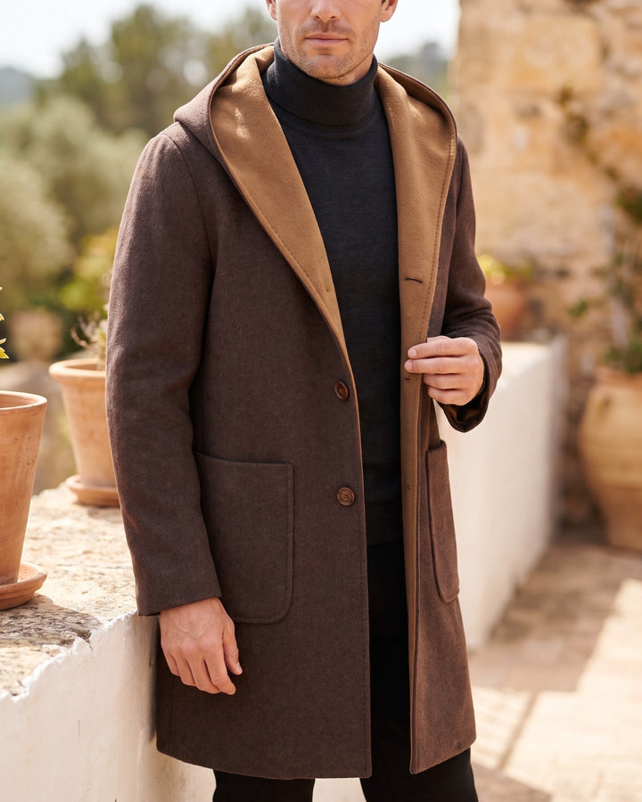 Giacomo Wool Reversible Hooded Coat