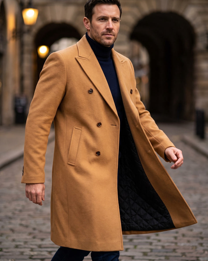 Alessandro Wool Double-Breasted Overcoat