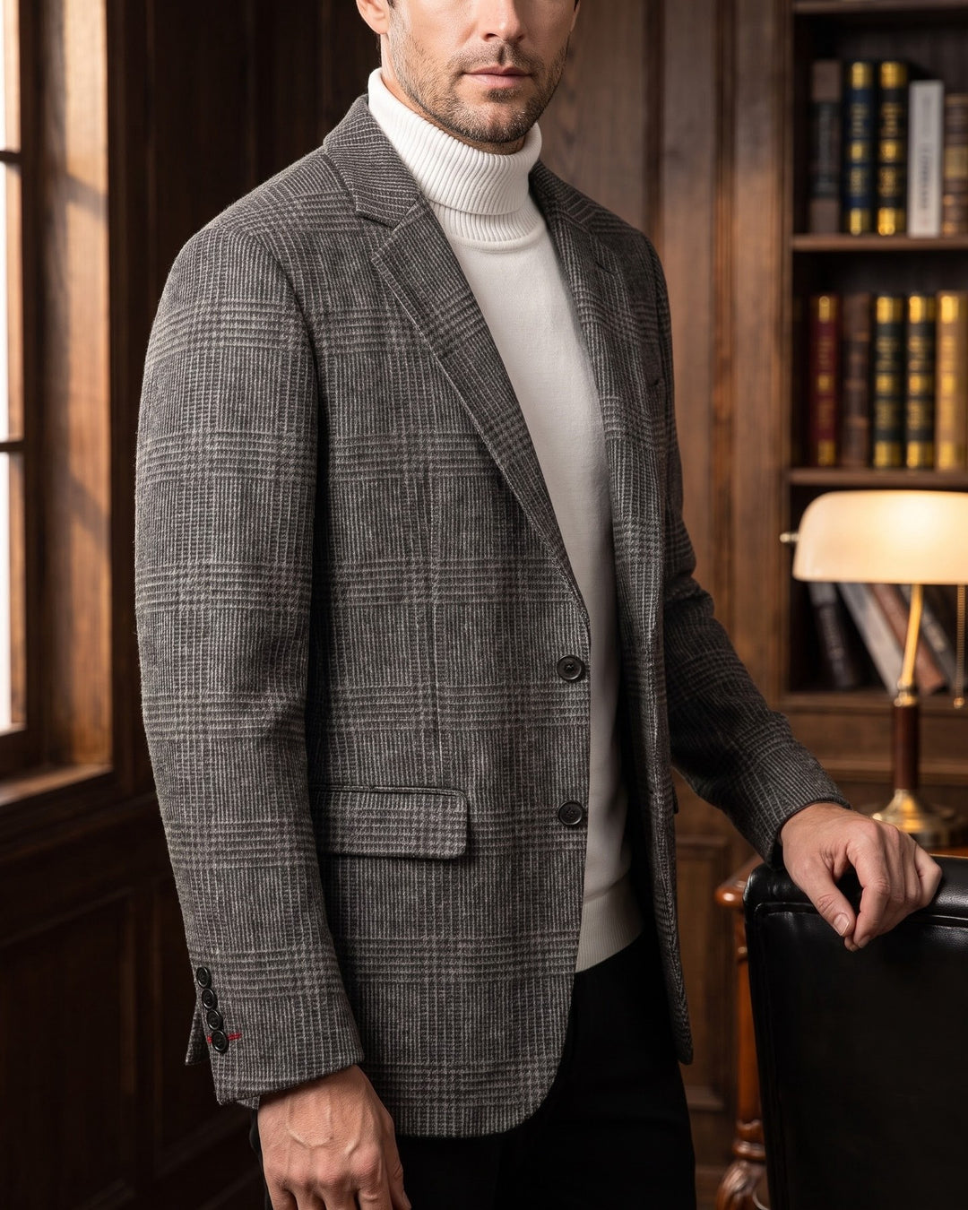 Giovanni Wool Glen Plaid Blazer