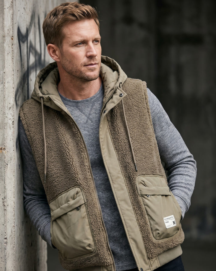 Teodoro Sherpa Hooded Vest
