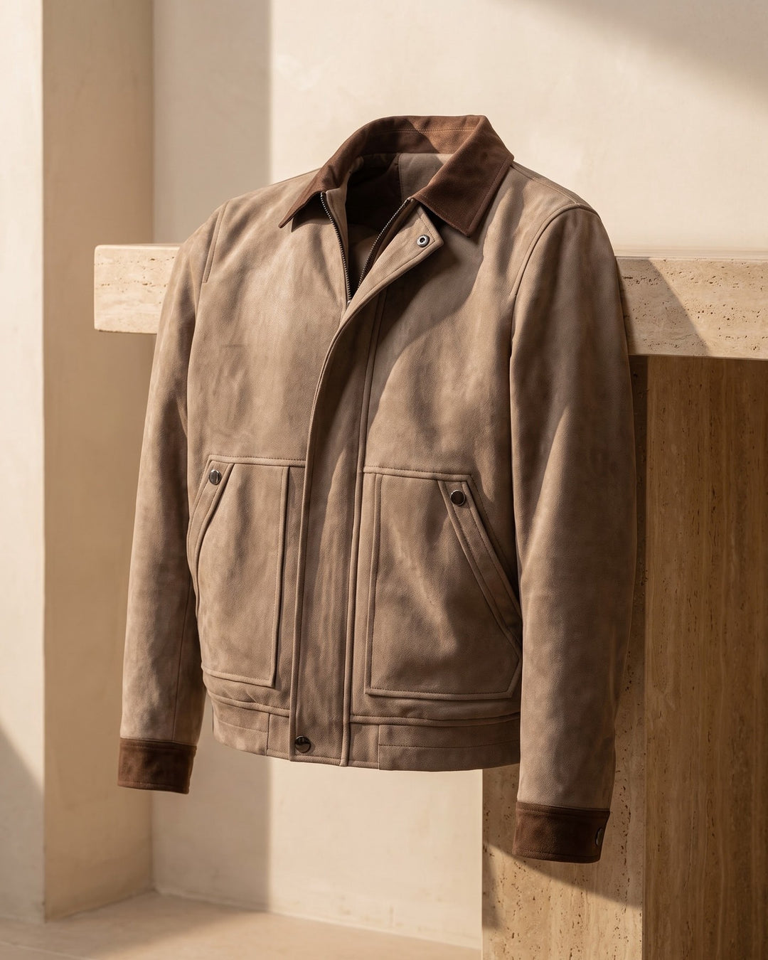 Rufino Suede-Finish Leather Jacket