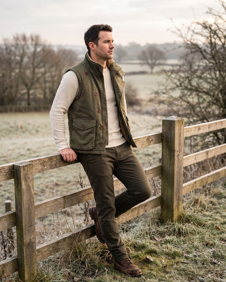 Lorenzo Cotton Sherpa-Lined Vest