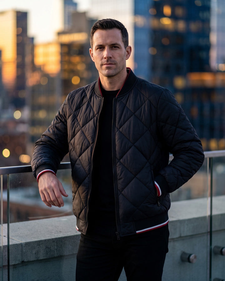 Demetrio Quilted Bomber Jacket