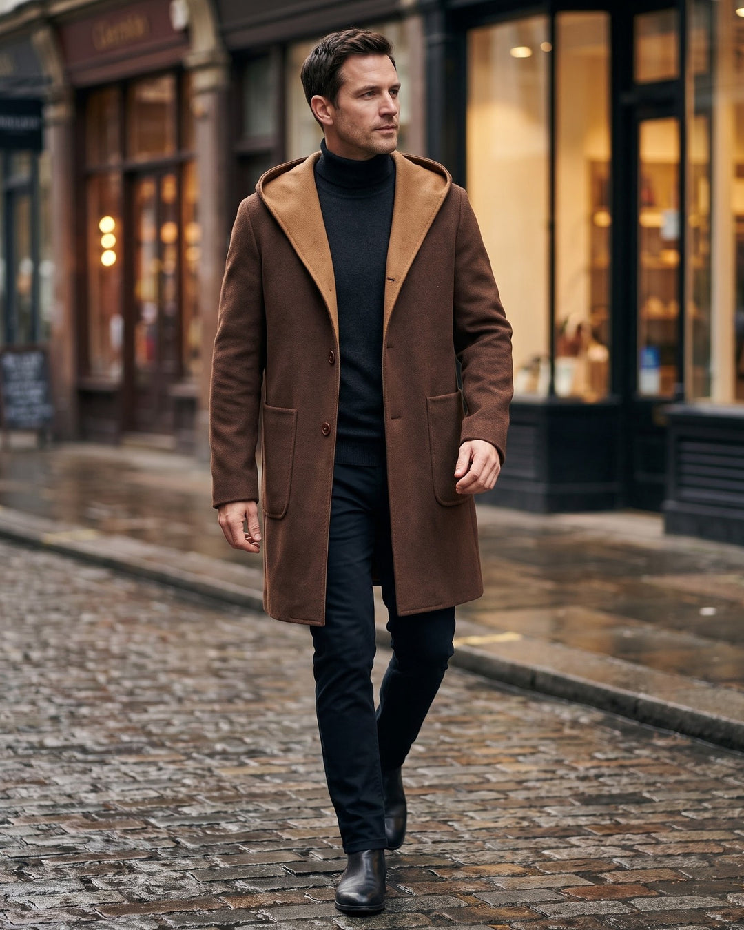 Giacomo Wool Reversible Hooded Coat