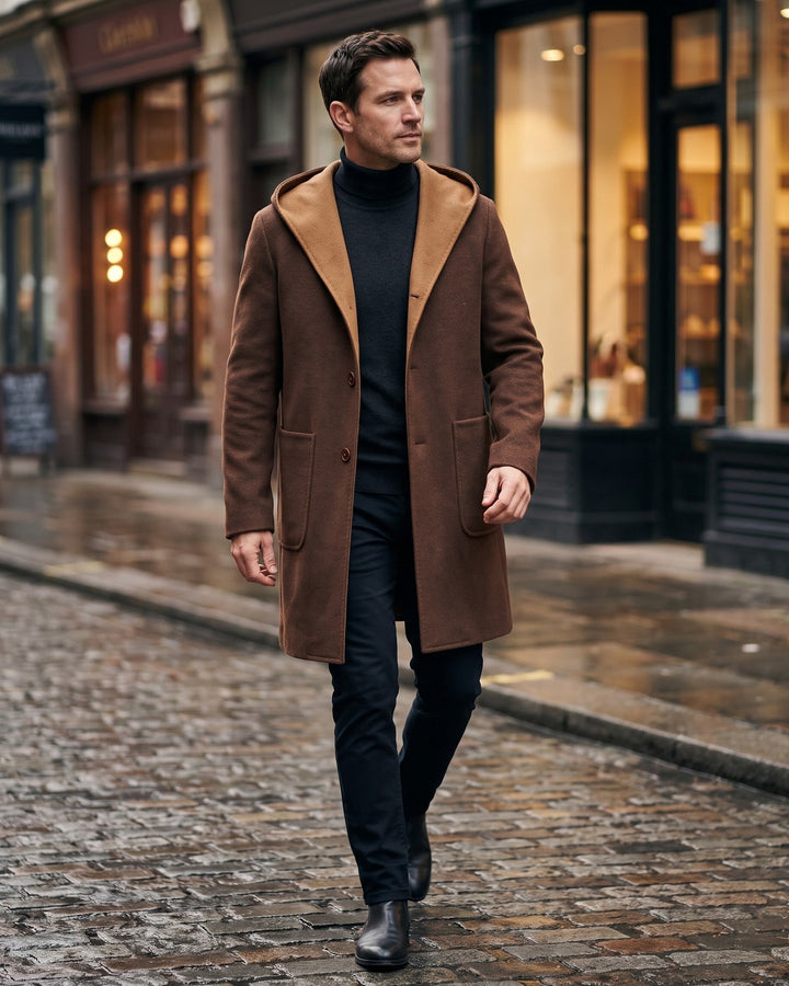 Giacomo Wool Reversible Hooded Coat