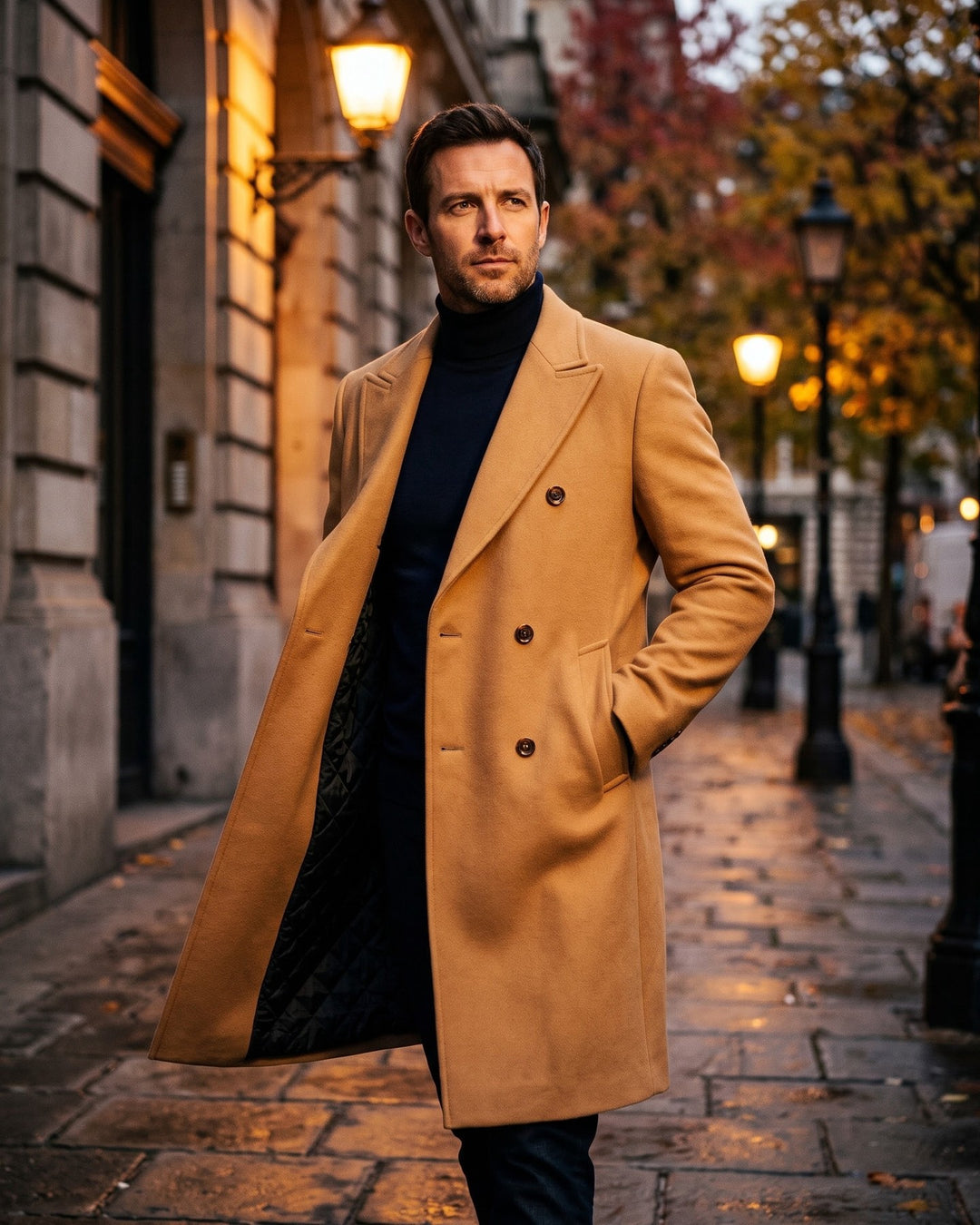 Alessandro Wool Double-Breasted Overcoat