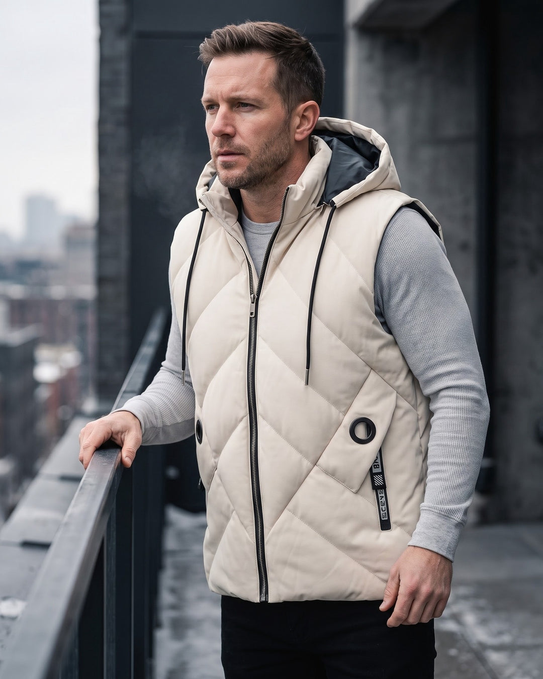 Marcello Hooded Quilted Vest