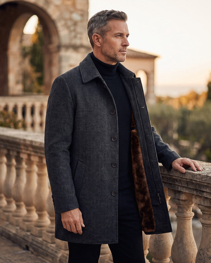 Ivo Wool Fur-Lined Overcoat