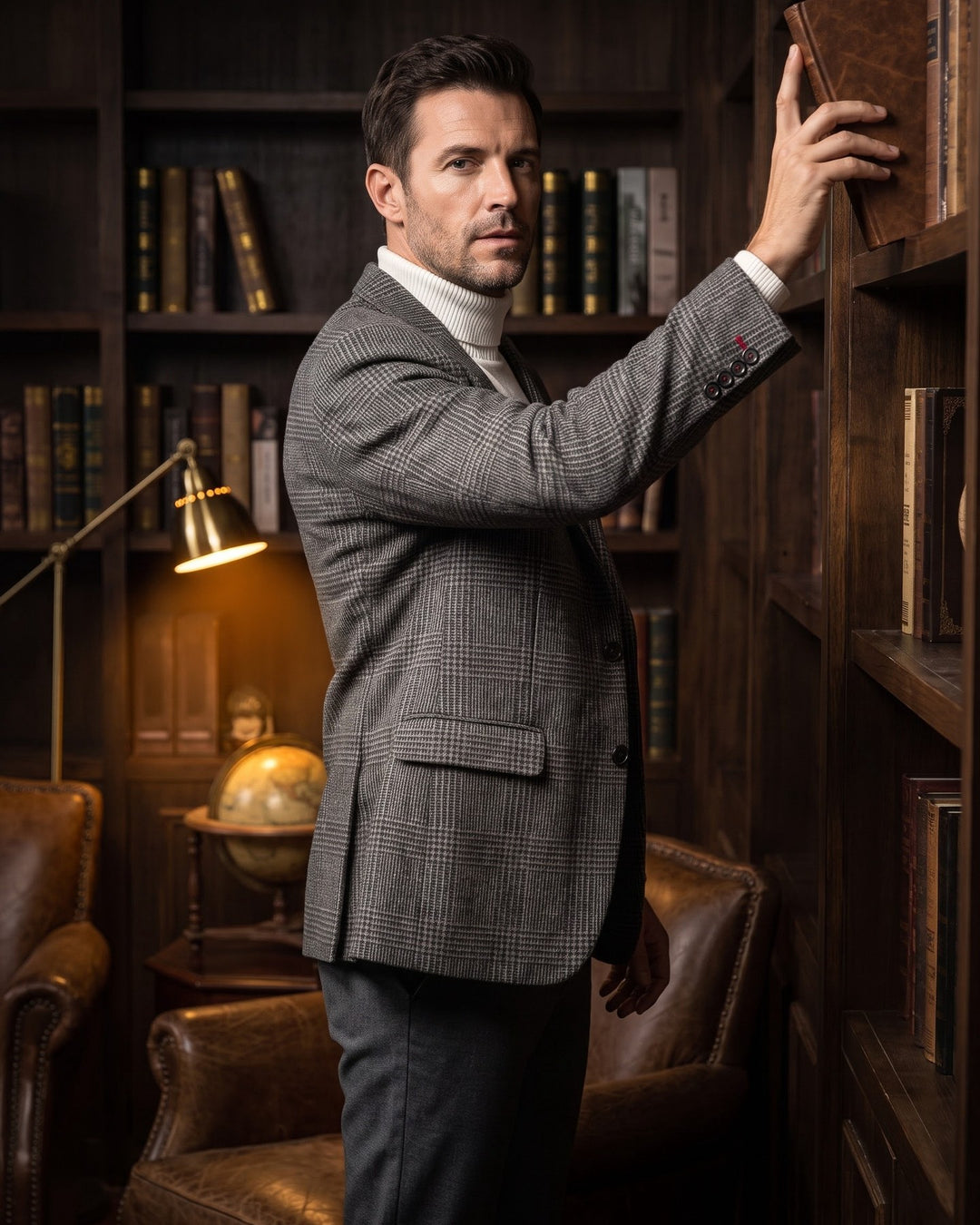 Giovanni Wool Glen Plaid Blazer