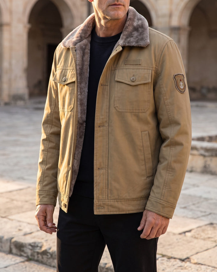 Raffaele Cotton Sherpa-Lined Jacket