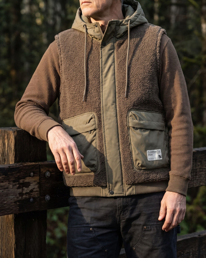 Teodoro Sherpa Hooded Vest