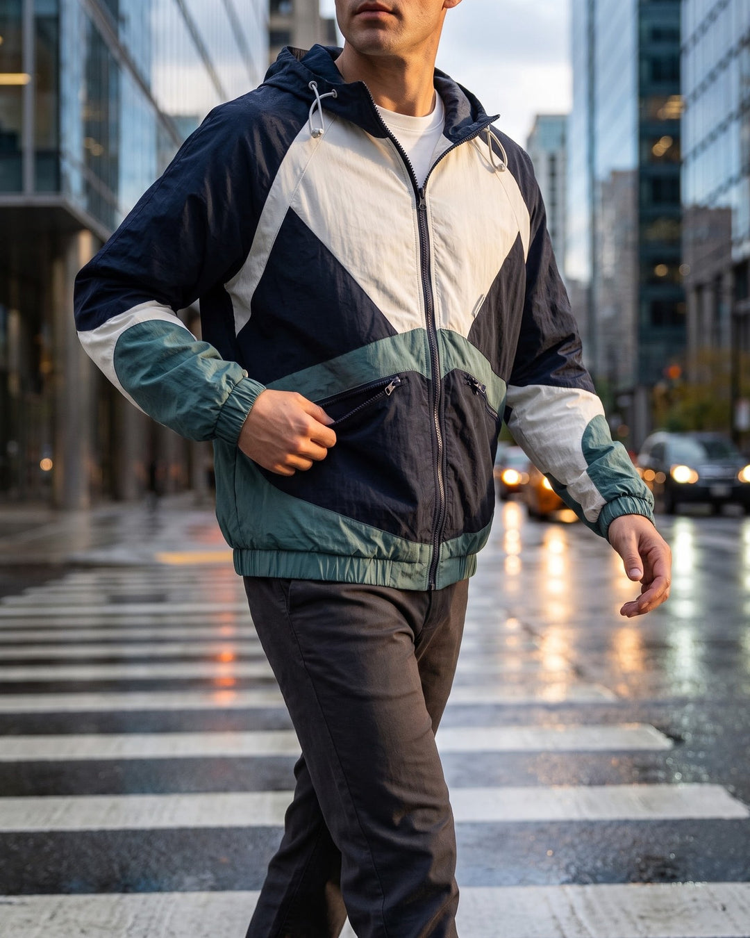 Rinaldo Hooded Windbreaker Jacket