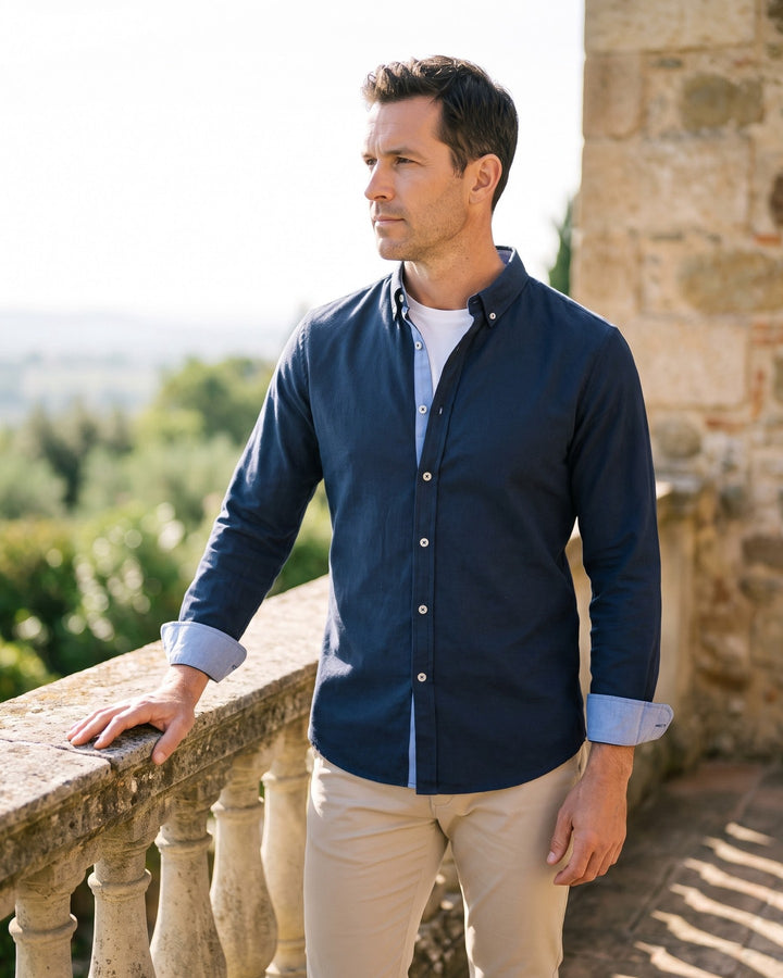 Domenico Cotton Button-Down Shirt