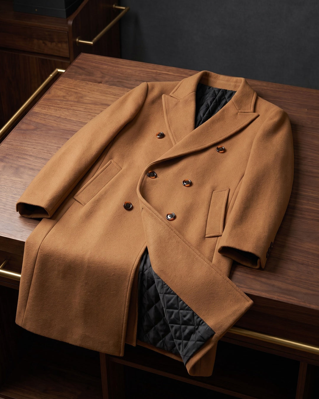 Alessandro Wool Double-Breasted Overcoat