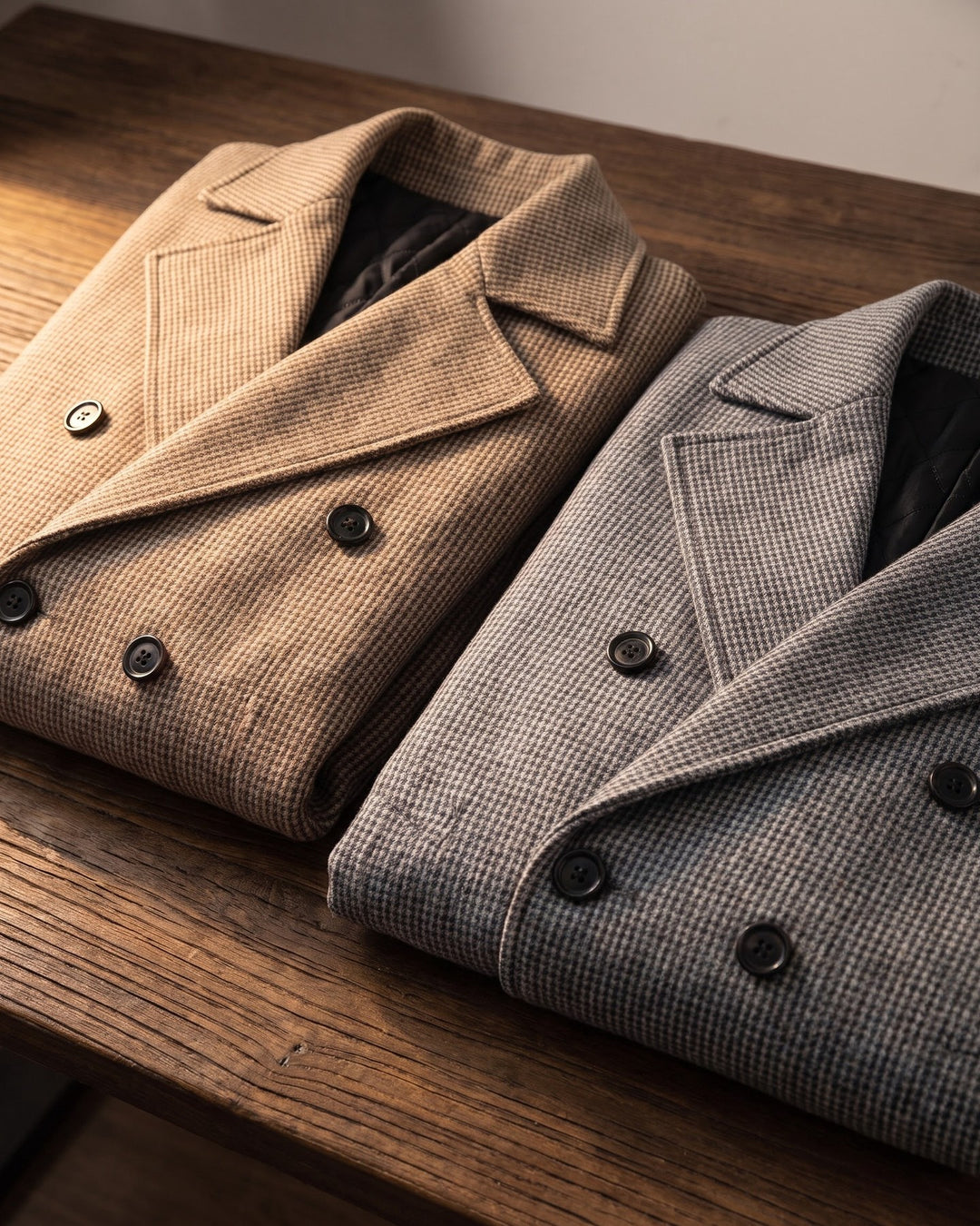 Mauro Houndstooth Overcoat