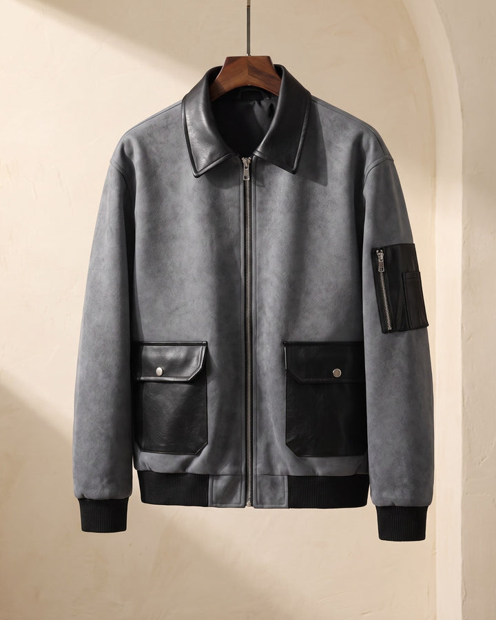 Moreno Suede-Look Bomber Jacket