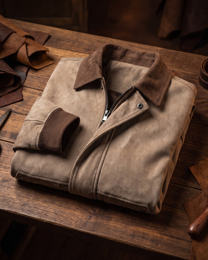 Rufino Suede-Finish Leather Jacket