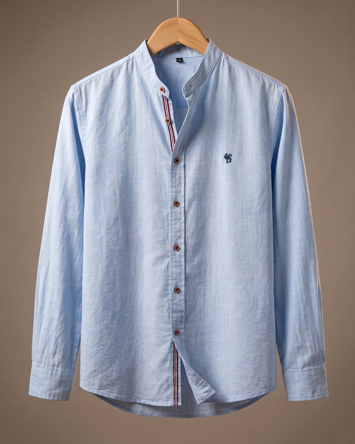 Ramiro Cotton Mandarin Collar Shirt