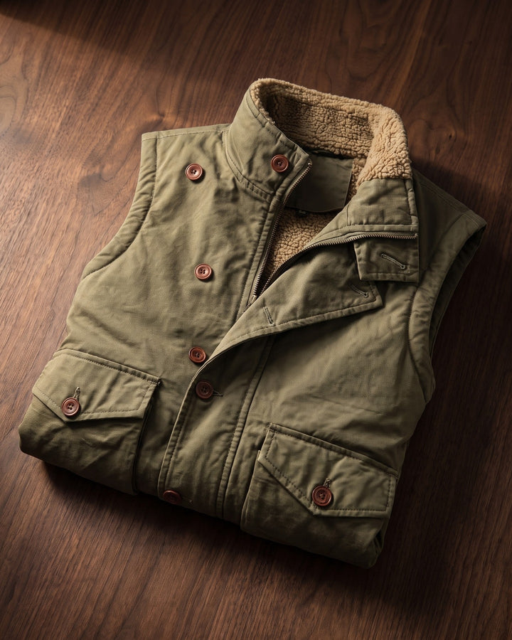Lorenzo Cotton Sherpa-Lined Vest