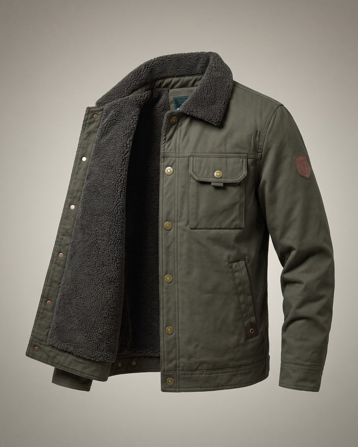 Ermanno Sherpa-Lined Canvas Jacket