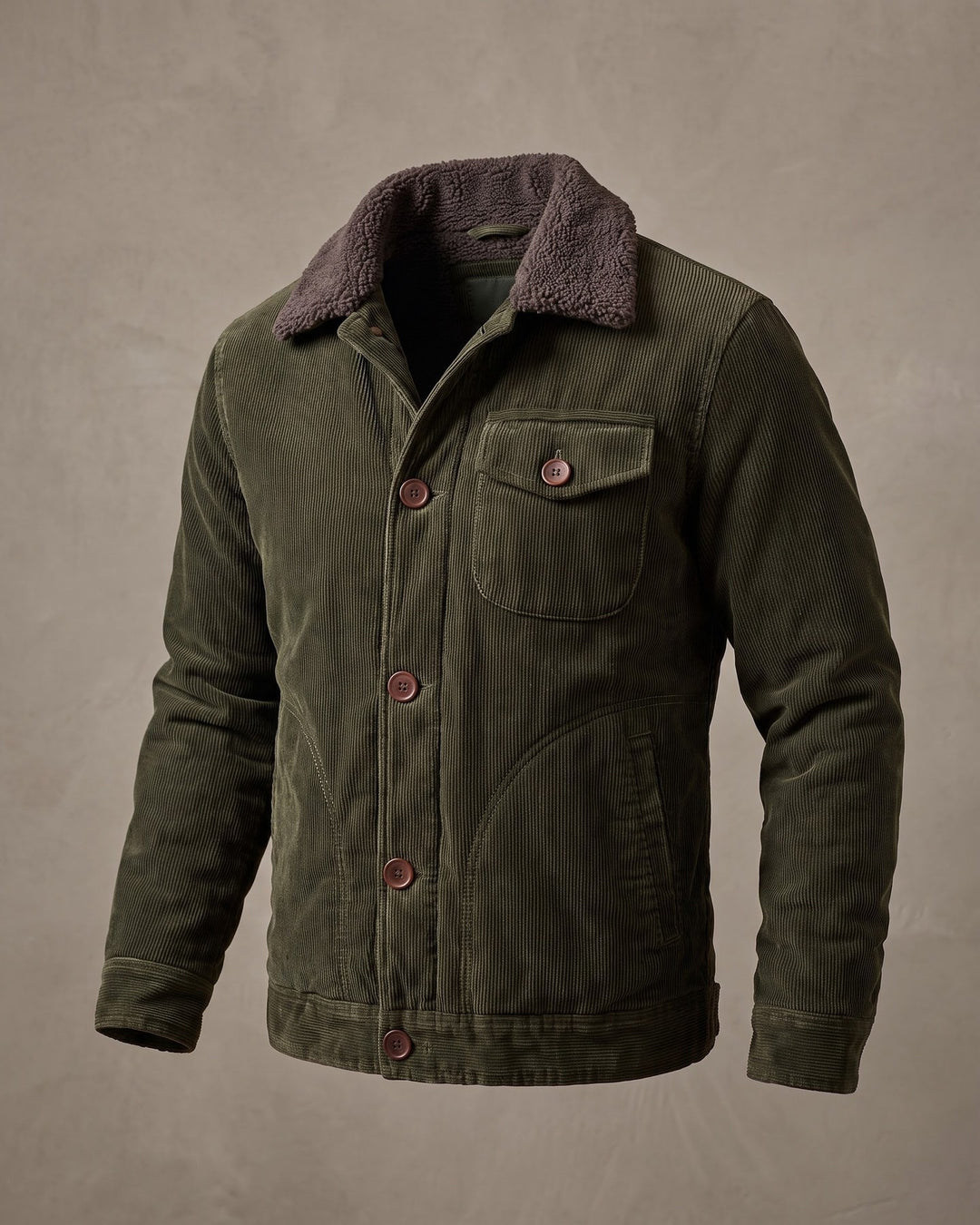 Ludovico Corduroy Sherpa-Collar Jacket