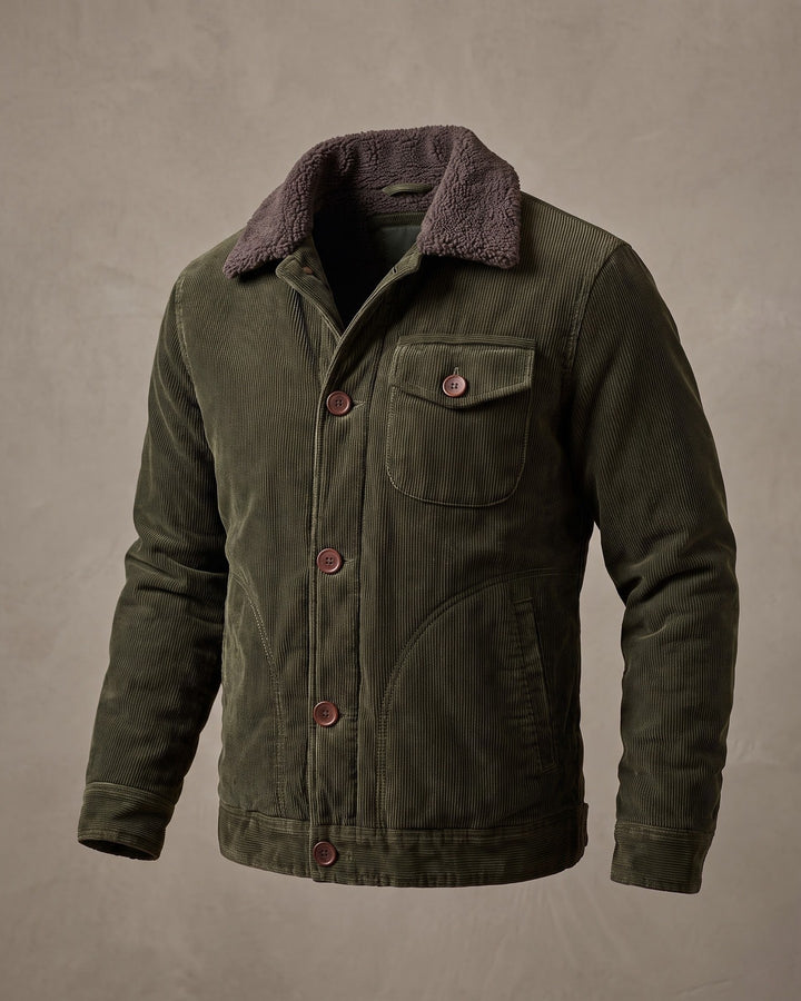 Ludovico Corduroy Sherpa-Collar Jacket