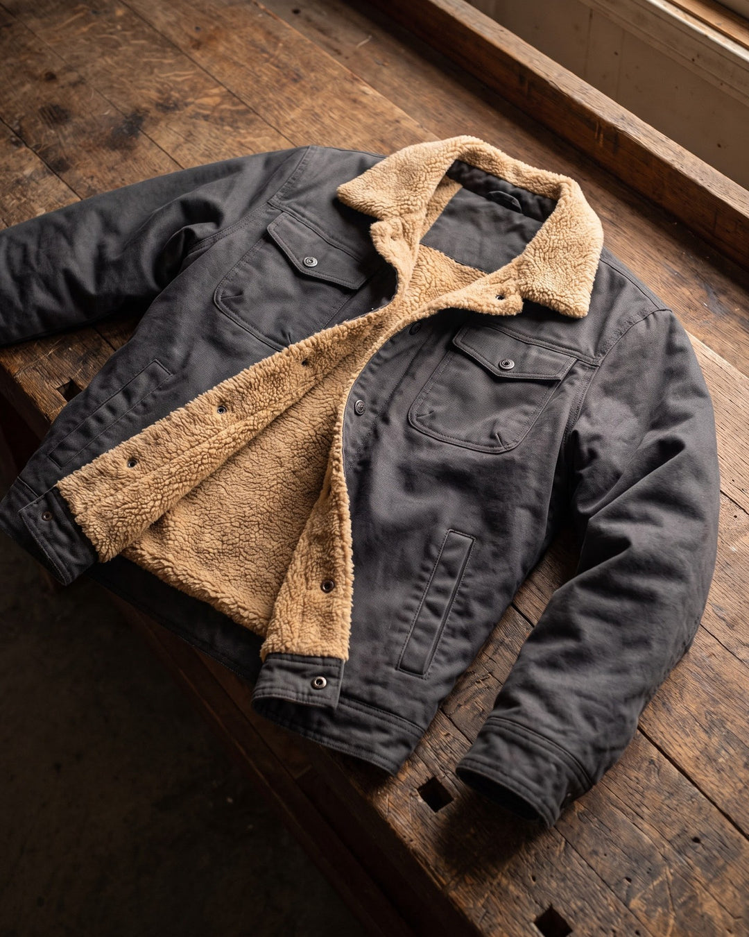 Silvio Cotton Sherpa-Lined Jacket