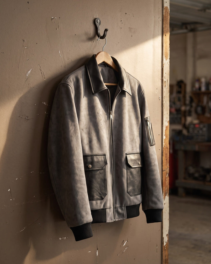 Moreno Suede-Look Bomber Jacket
