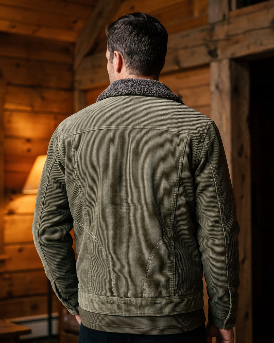 Ludovico Corduroy Sherpa-Collar Jacket