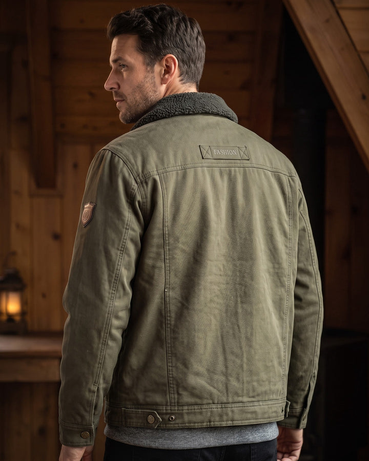 Ermanno Sherpa-Lined Canvas Jacket