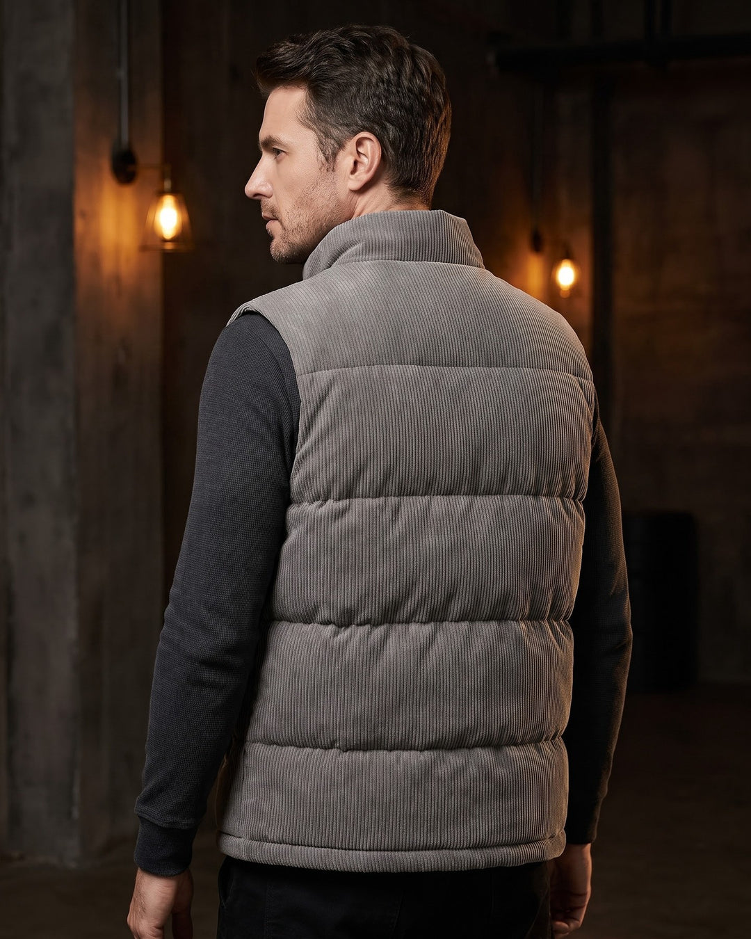 Franco Corduroy Puffer Vest