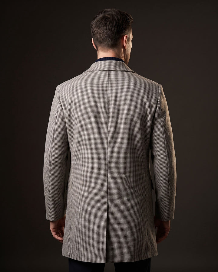 Mauro Houndstooth Overcoat