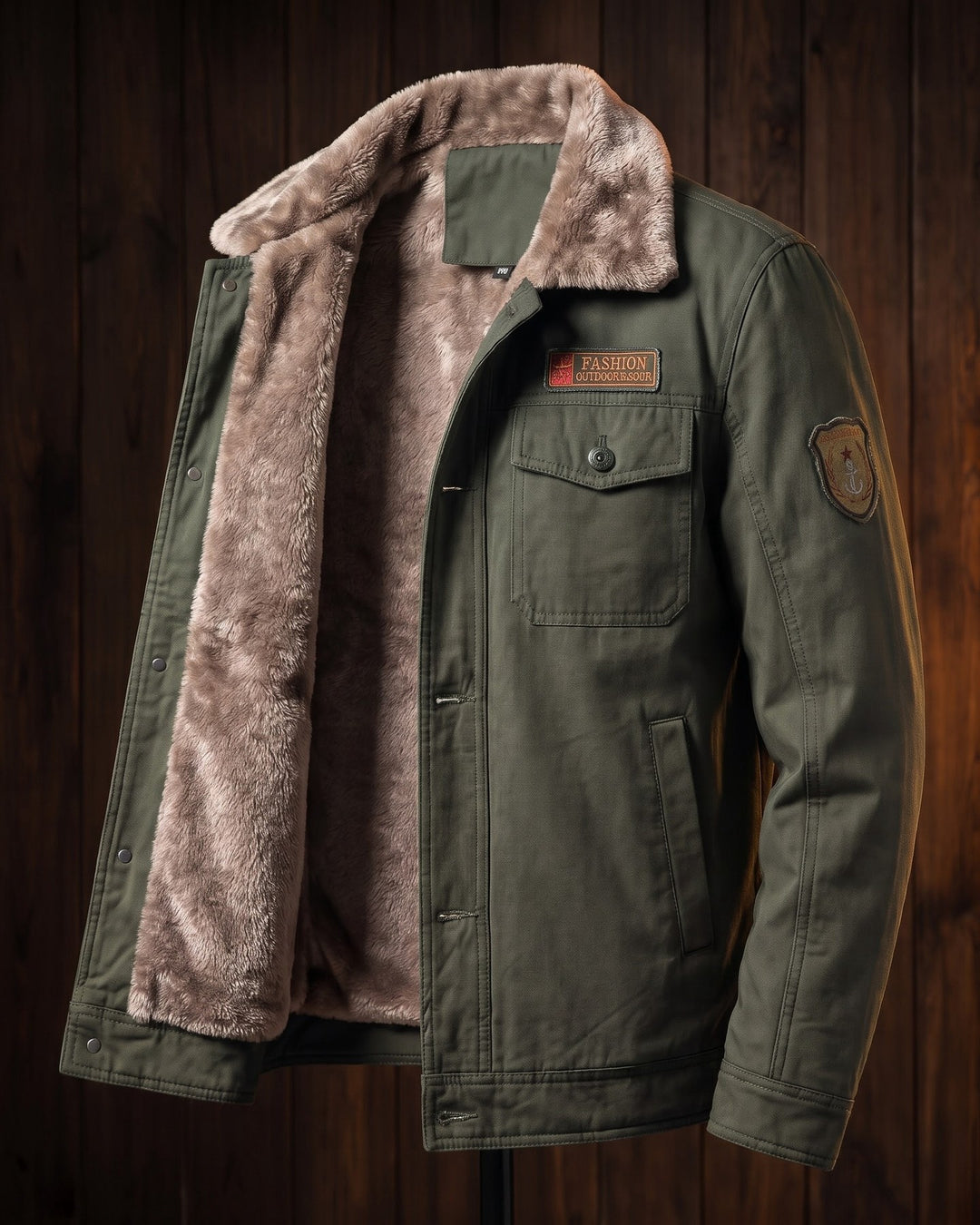 Raffaele Cotton Sherpa-Lined Jacket