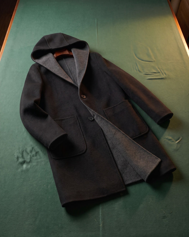 Giacomo Wool Reversible Hooded Coat