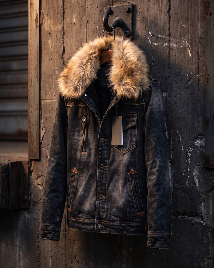 Bruno Denim Fur-Trim Jacket