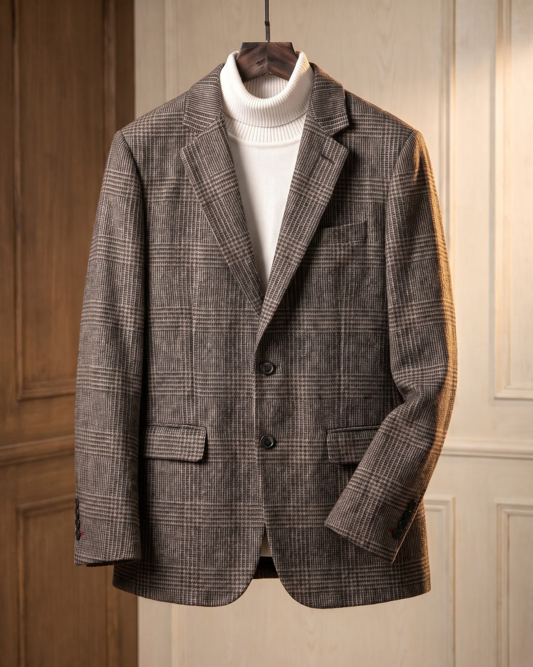 Giovanni Wool Glen Plaid Blazer