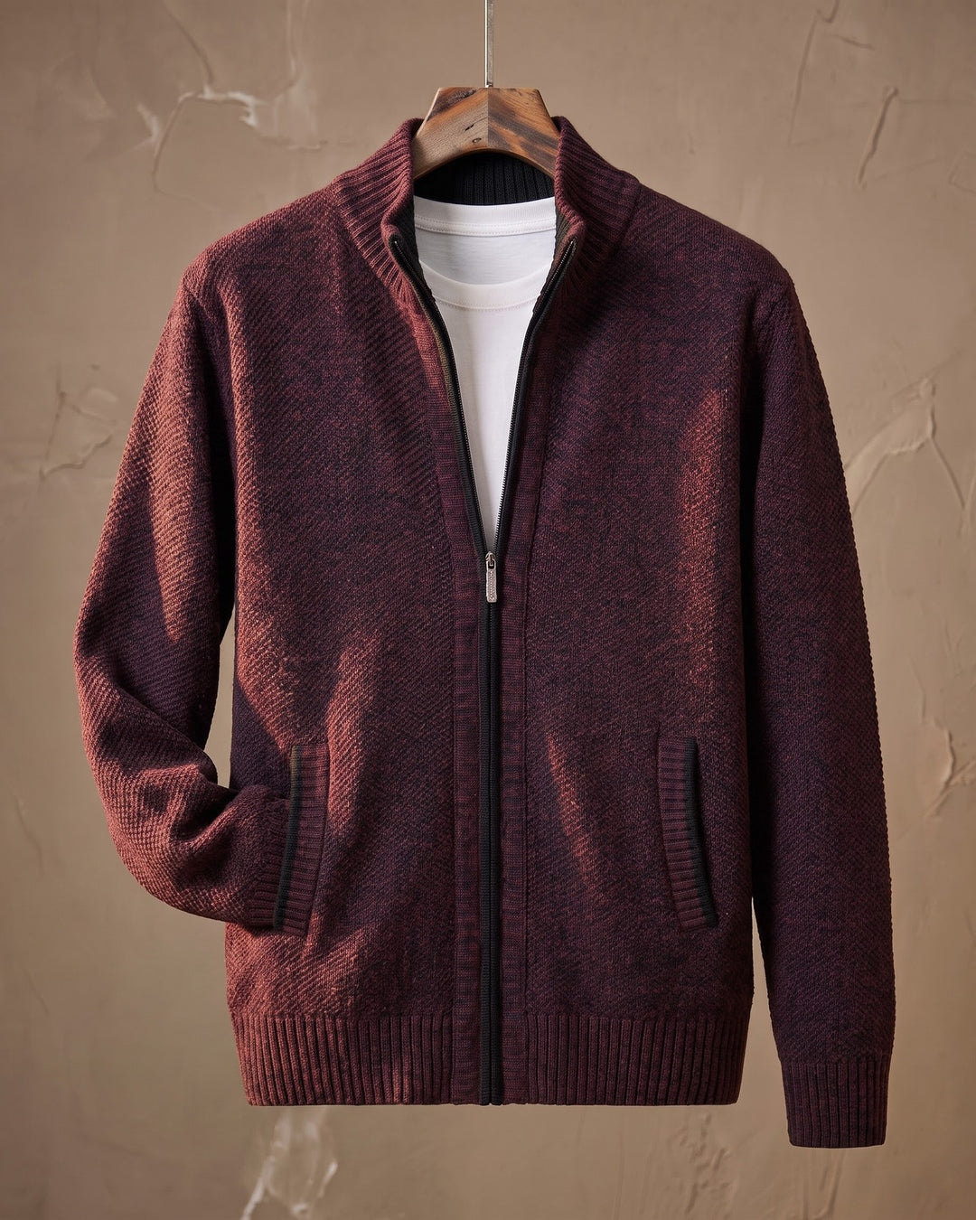 Giulio Cotton Blend Zip-Up Cardigan