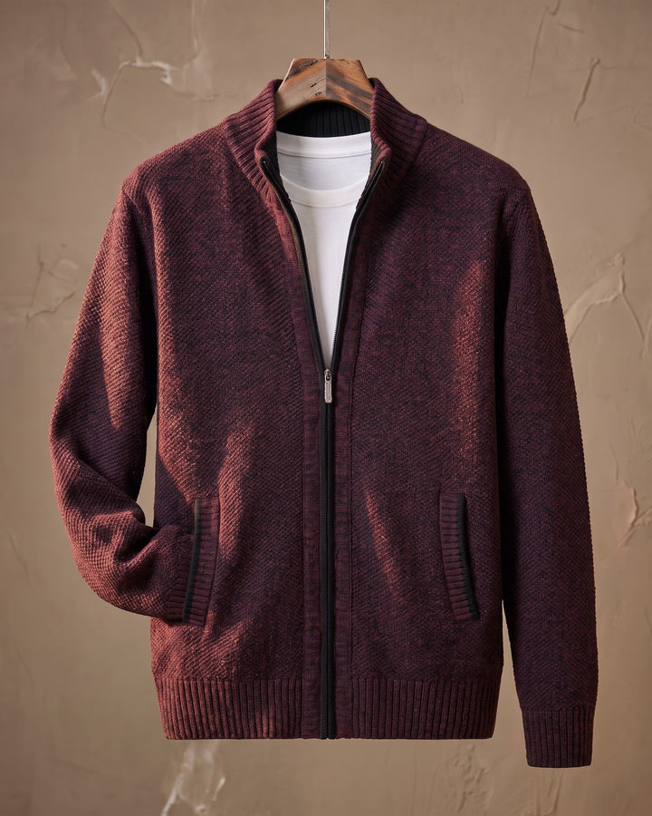 Giulio Cotton Blend Zip-Up Cardigan