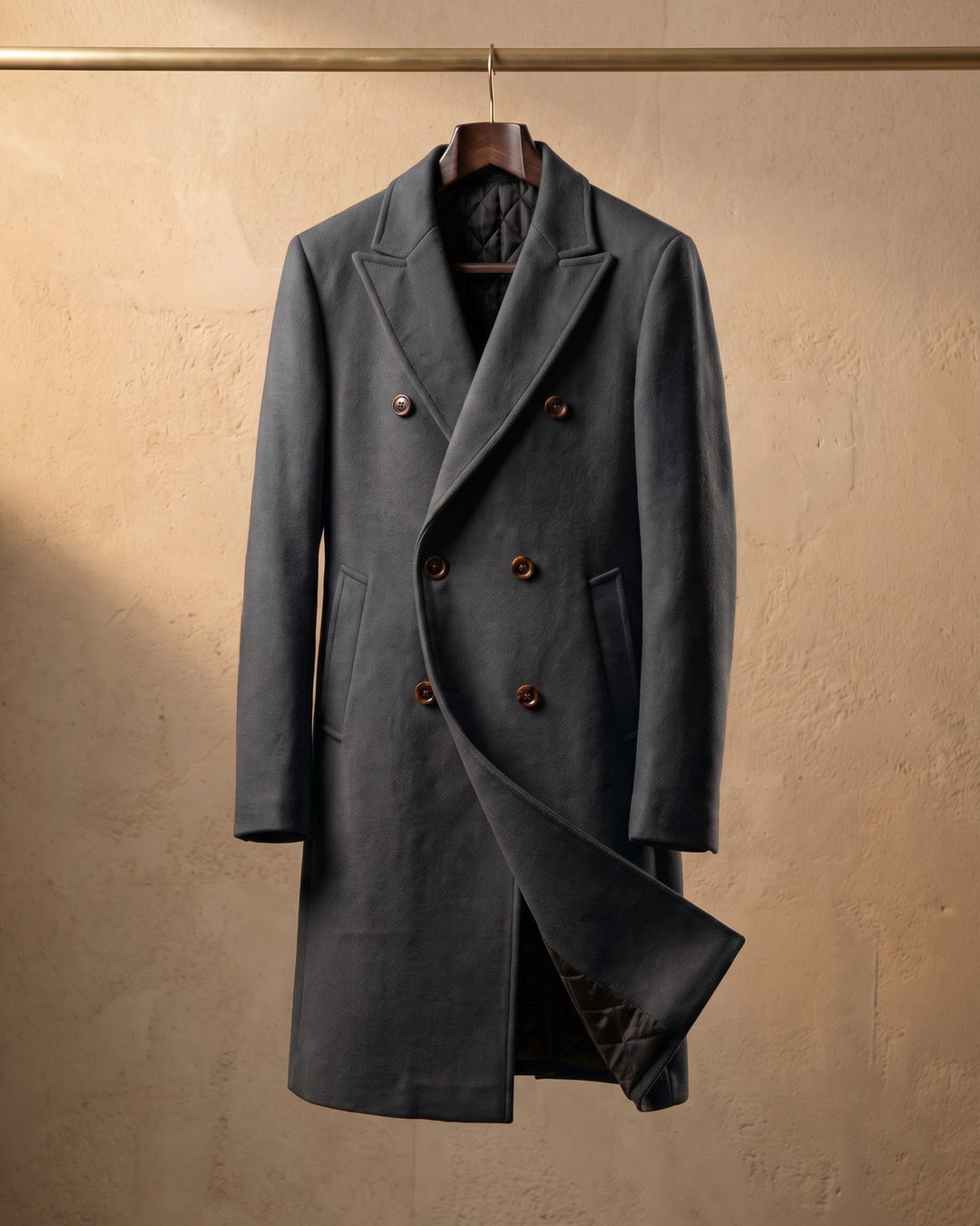 Alessandro Wool Double-Breasted Overcoat