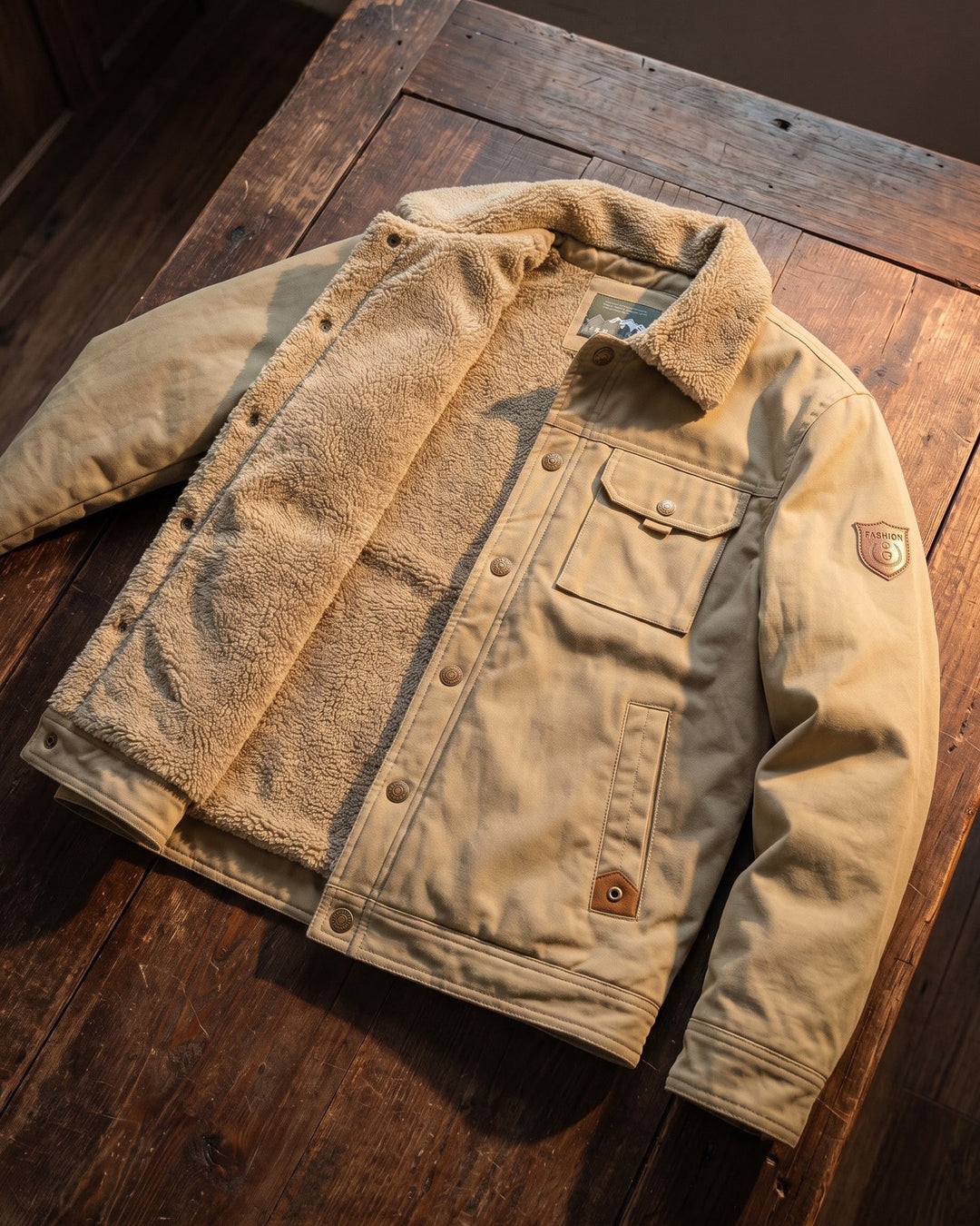 Ermanno Sherpa-Lined Canvas Jacket