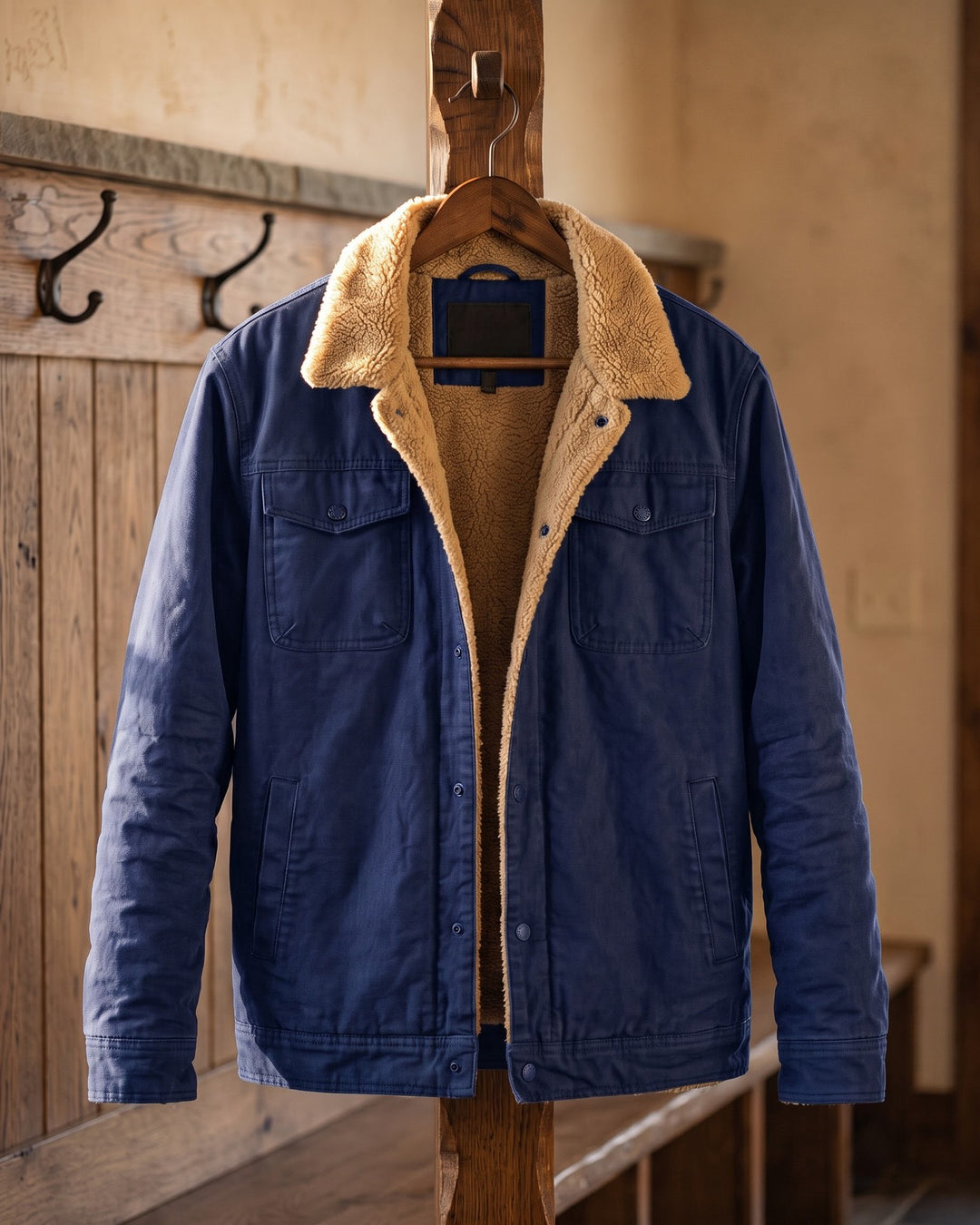 Silvio Cotton Sherpa-Lined Jacket