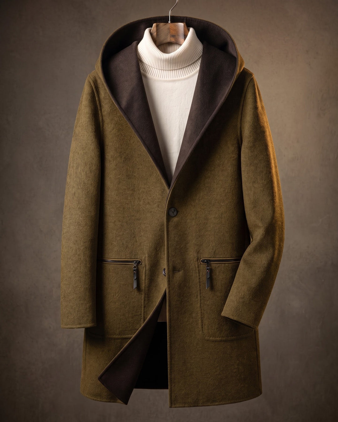 Edoardo Reversible Wool Hooded Coat