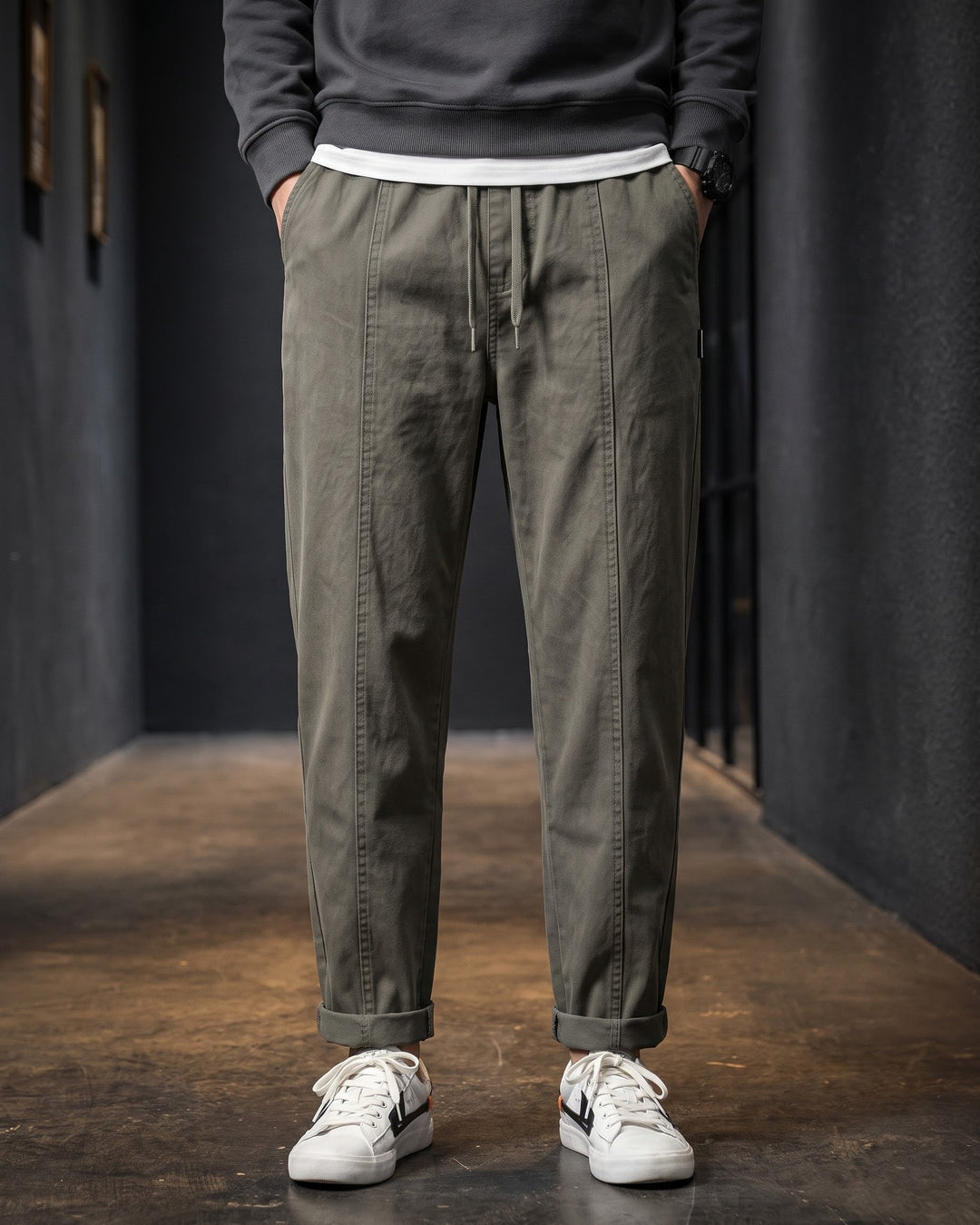 Virgilio Cotton Drawstring Trousers