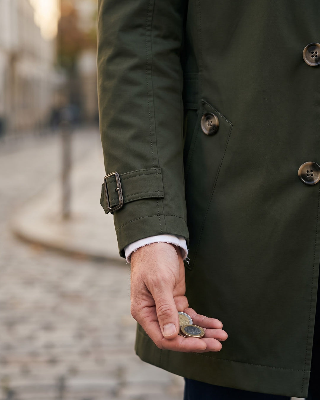 Maurizio Cotton Trench Coat