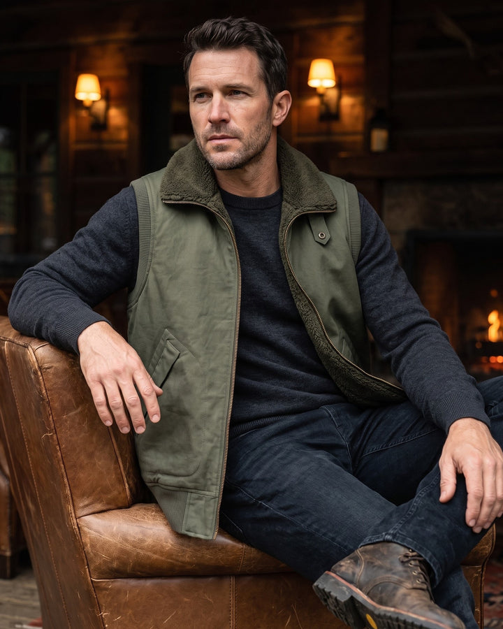 Aldo Cotton Sherpa-Collar Vest