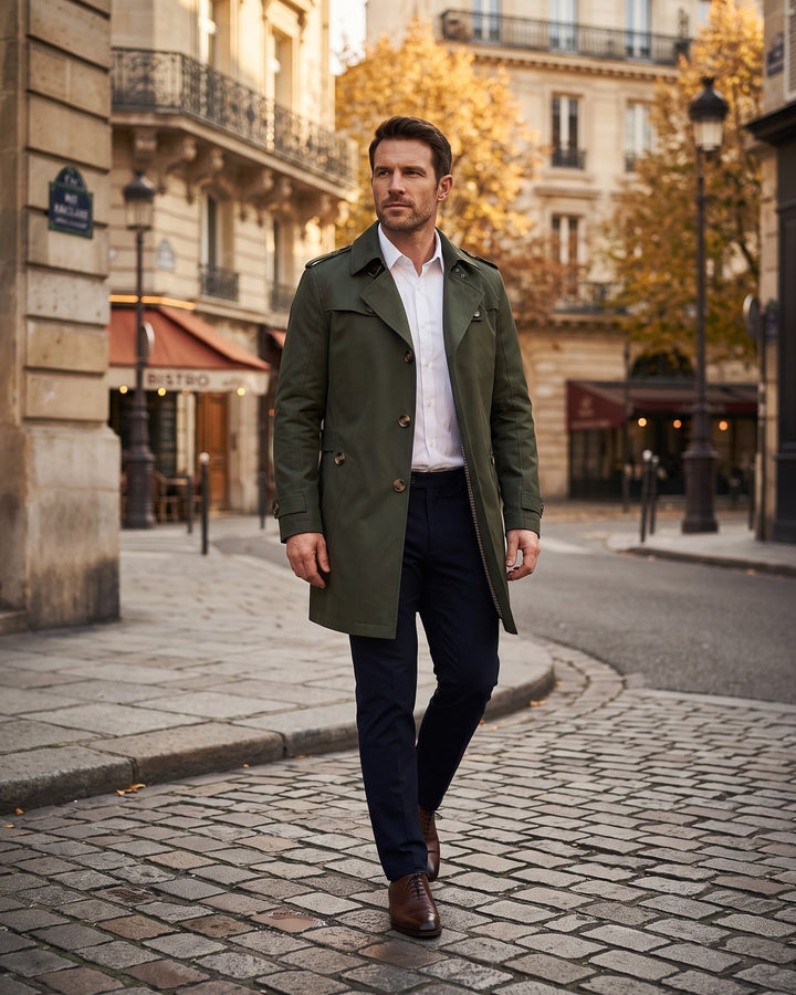 Maurizio Cotton Trench Coat